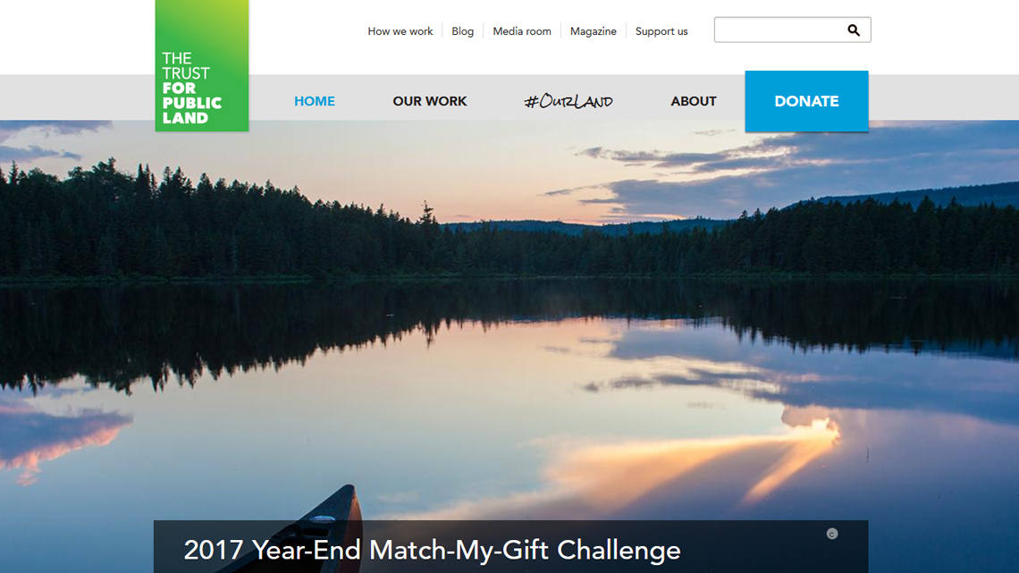 The Trust for Public Land, Drupal The Trust for Public Land, Drupal